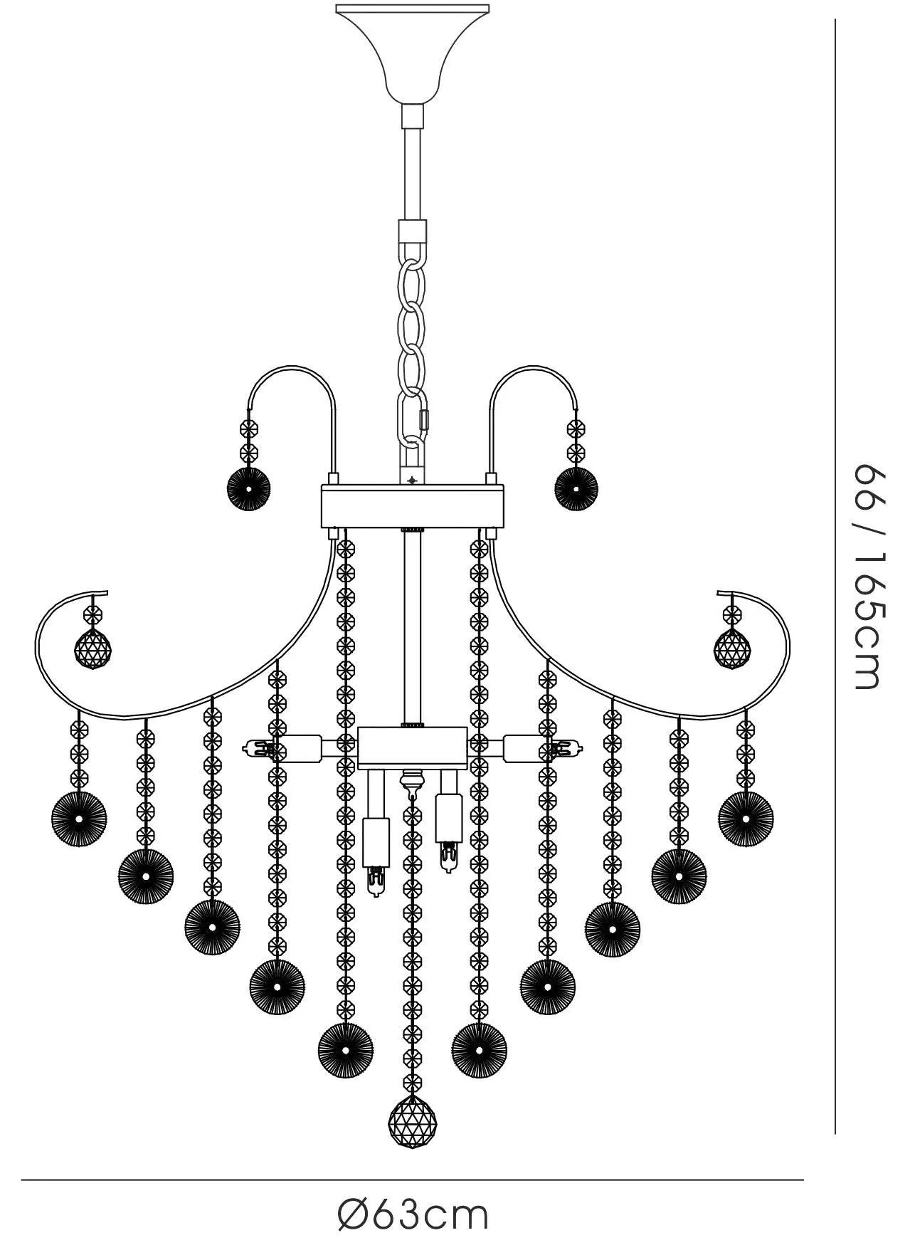 Rosina French Gold Crystal Ceiling Lights Diyas Multi Arm Crystal Fittings